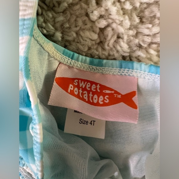 Kids size 4/4T 2 Matching Sweet Potato Brand Bathing Suits - Picture 4 of 11